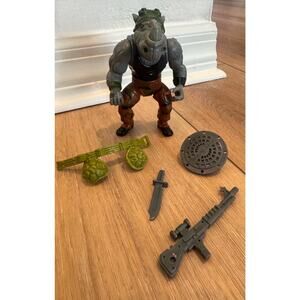 Vintage TMNT 1988 Rocksteady Action Figure Complete Teenage Mutant Ninja Turtles